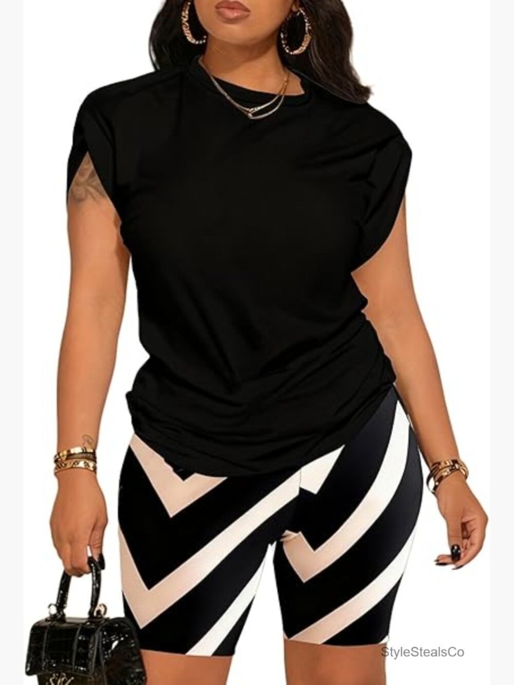 Women's 2 Piece Outfits Biker Short Workout Jogger Sets